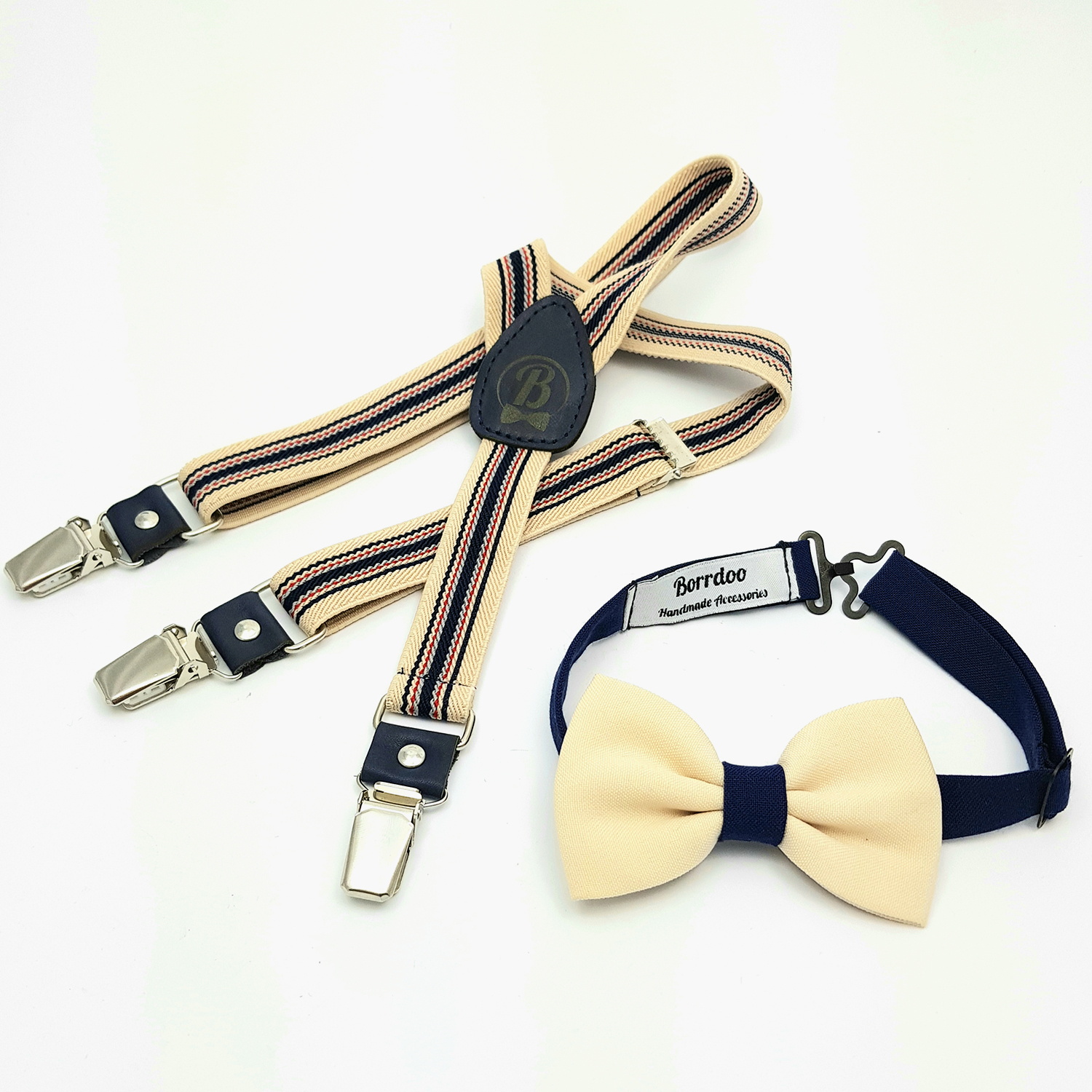 Ručno rađeni elegantni tregeri i leptir mašna za decu 