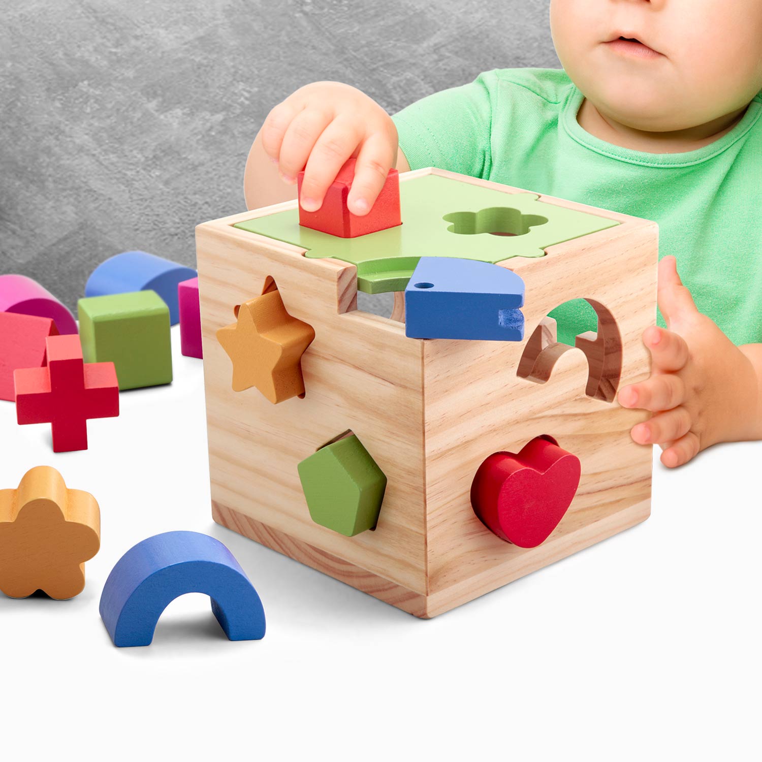 Wooden educational didactic toy Cube Sova Kids