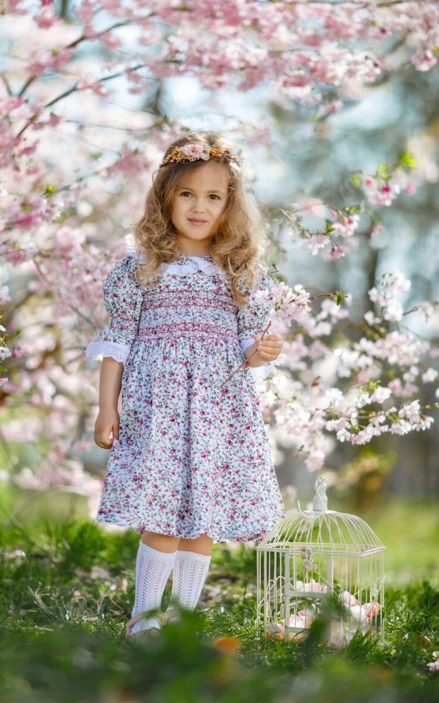 Aurora Royal  šarena pamučna haljina za devojčice  