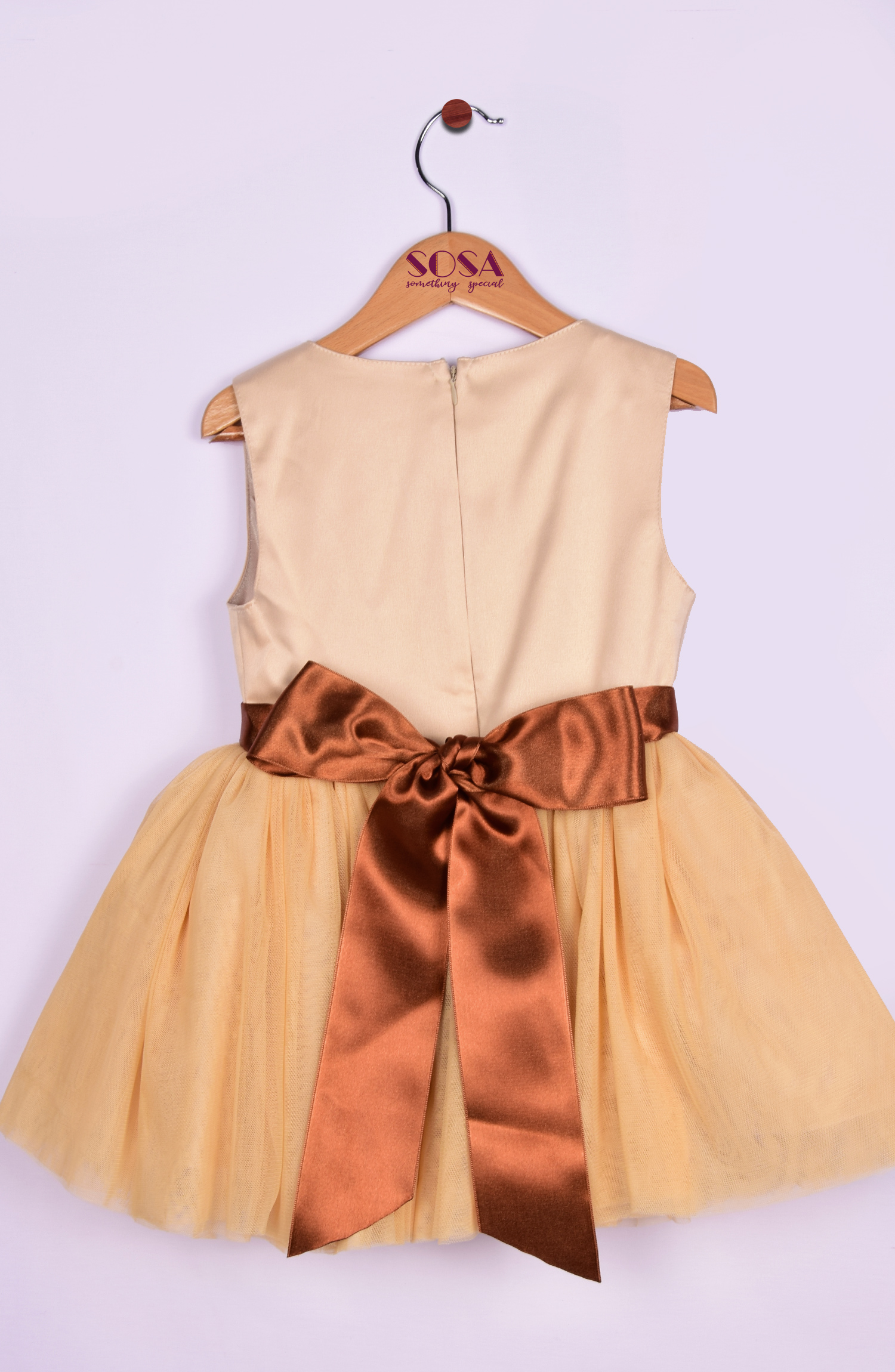 Svečana haljina za devojčice - bež i roze tutu suknja od tila  