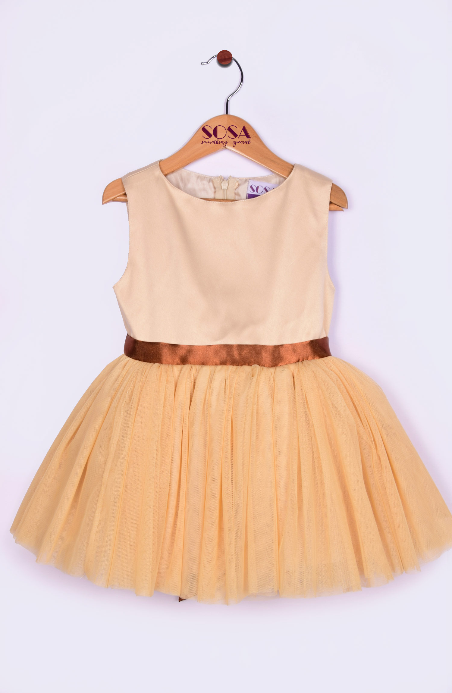 Svečana haljina za devojčice - bež i roze tutu suknja od tila  