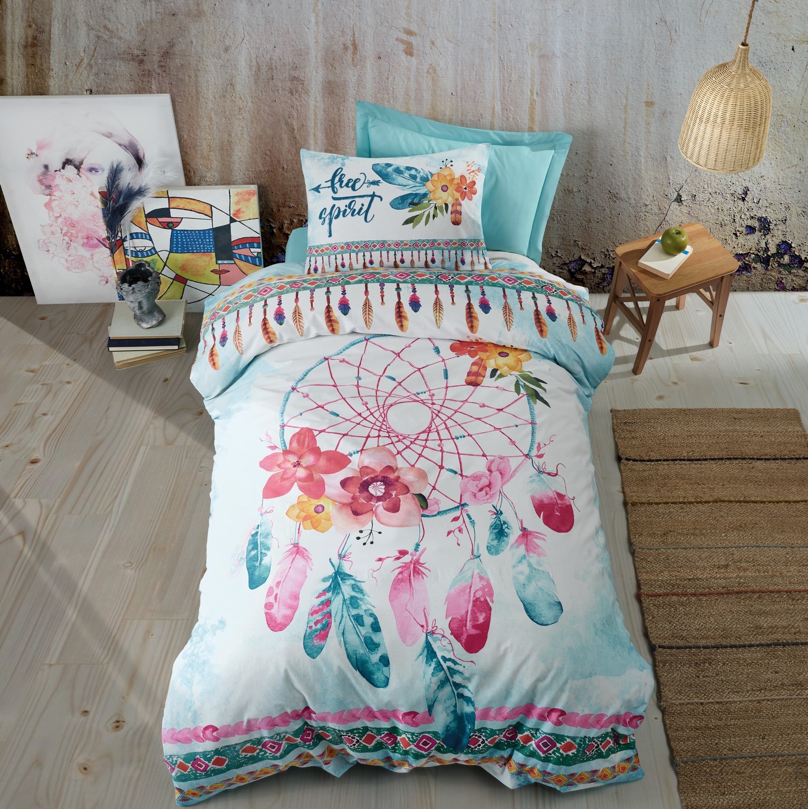 Poklon za devojcicu, pamučna posteljina za decu i tinejdžere, boho 