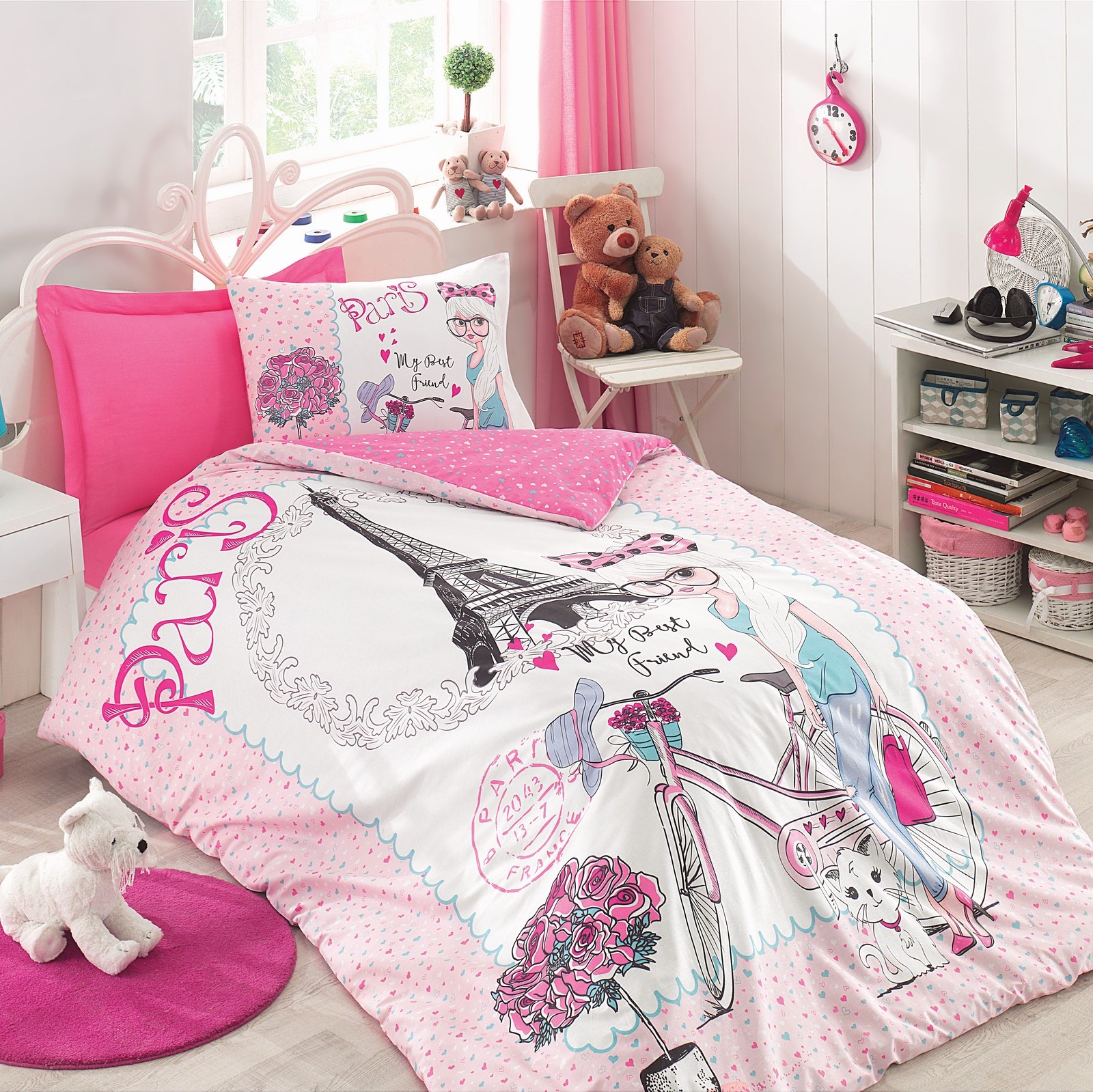 Poklon za devojčicu, pamučna dečija posteljina, Pariz 