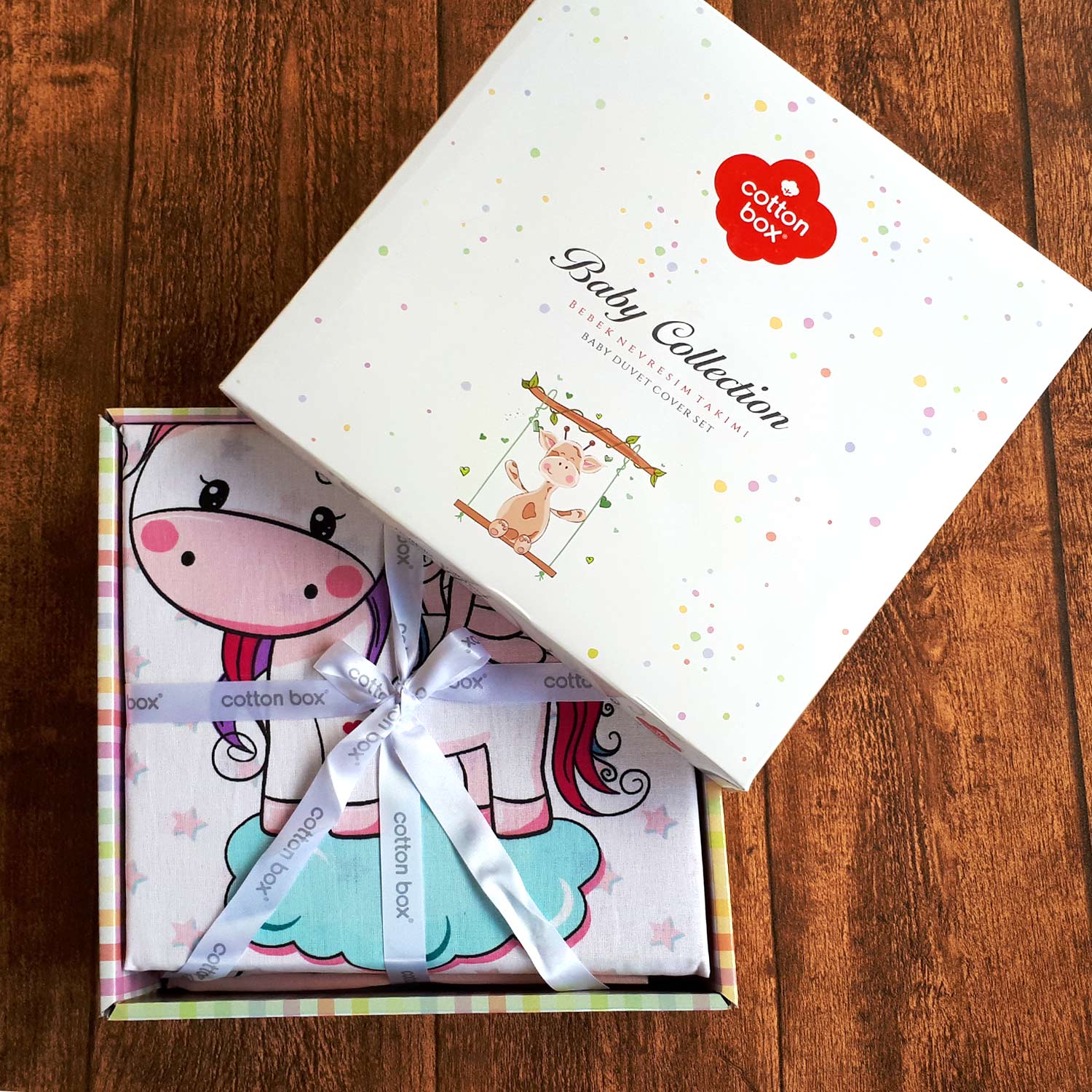 Poklon za bebu, pamučna posteljina za krevetac, pingvin 