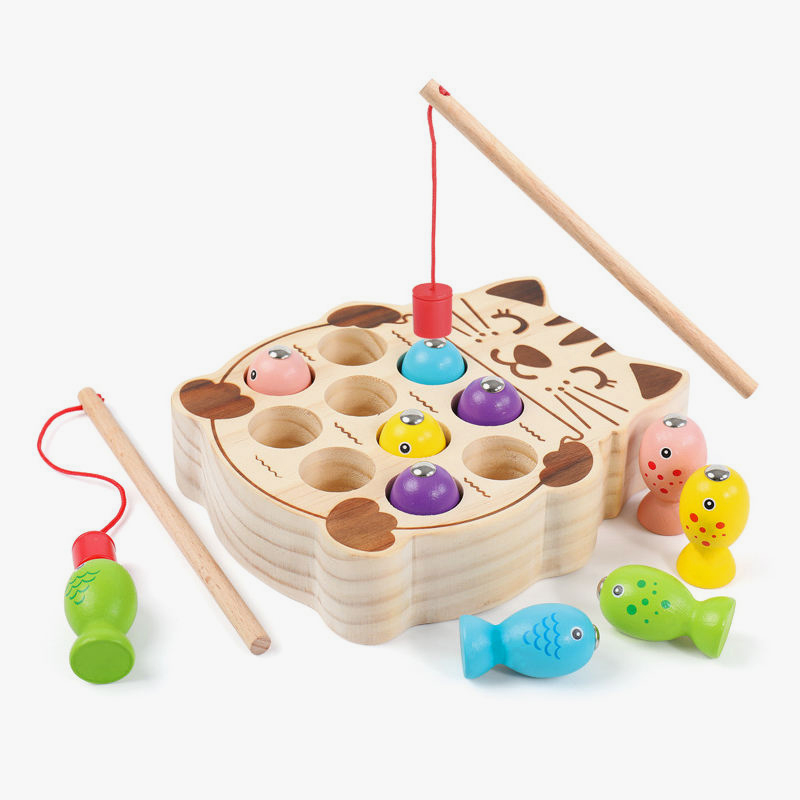 SOVA drvena igračka pecaljka - maca 