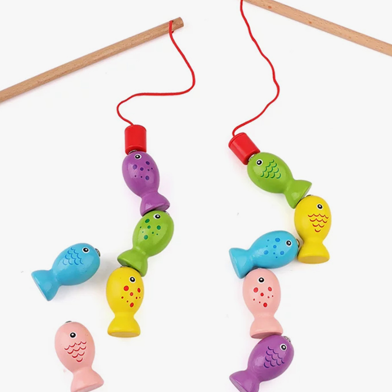 SOVA drvena didaktička igračka pecaljka 