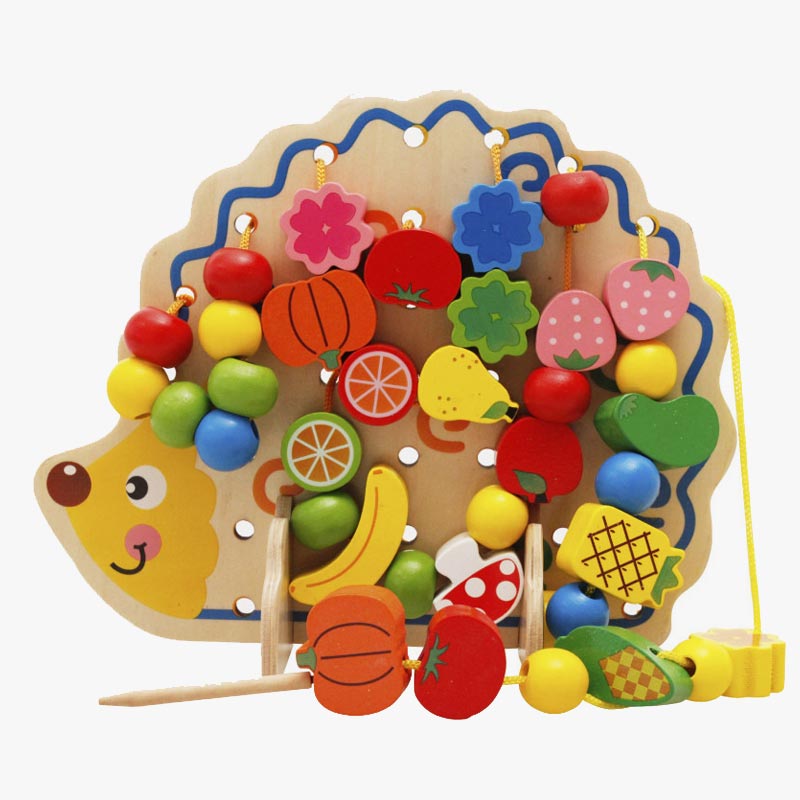 SOVA drveni jež sa perlicama 