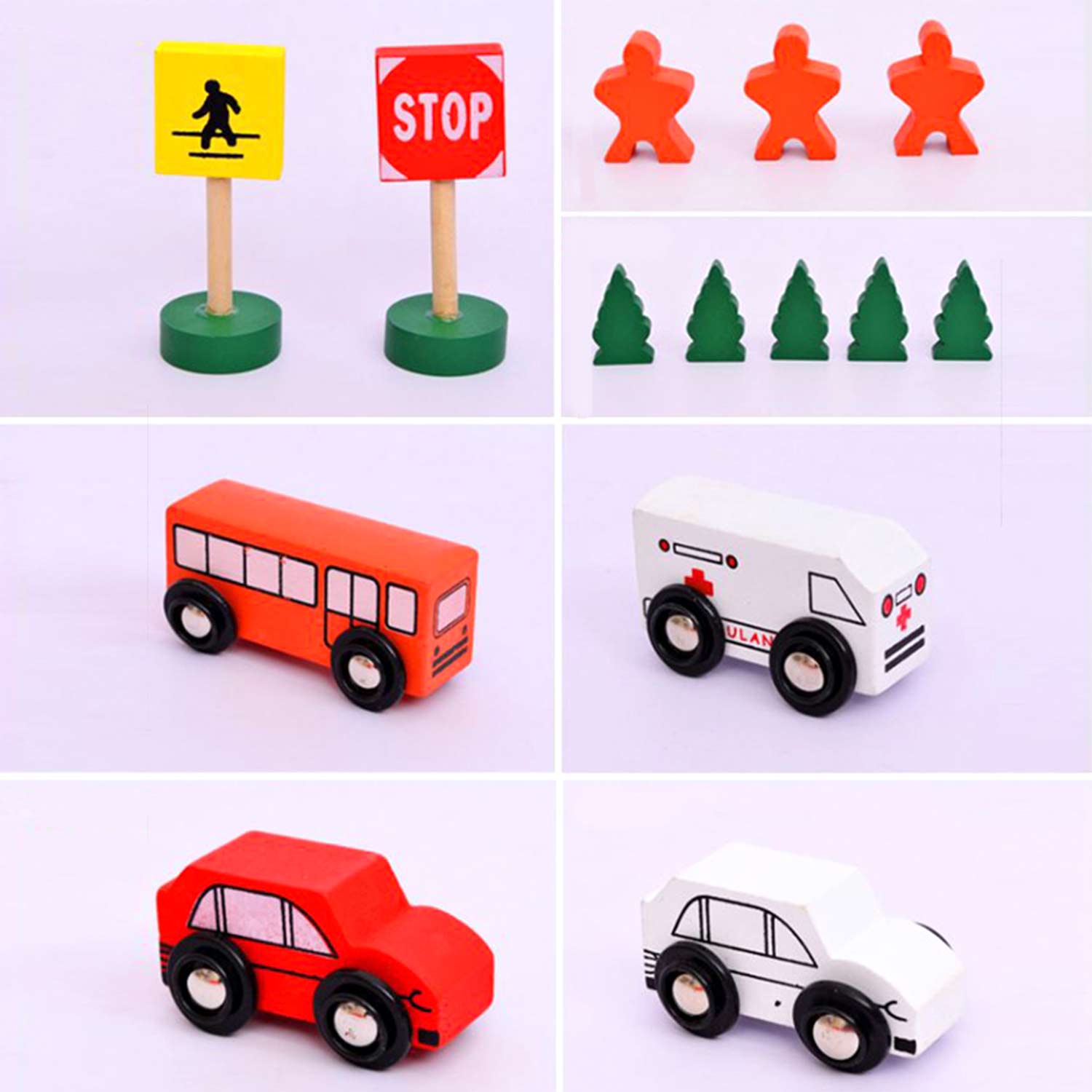 SOVA drvena igračka za djecu most i autići 