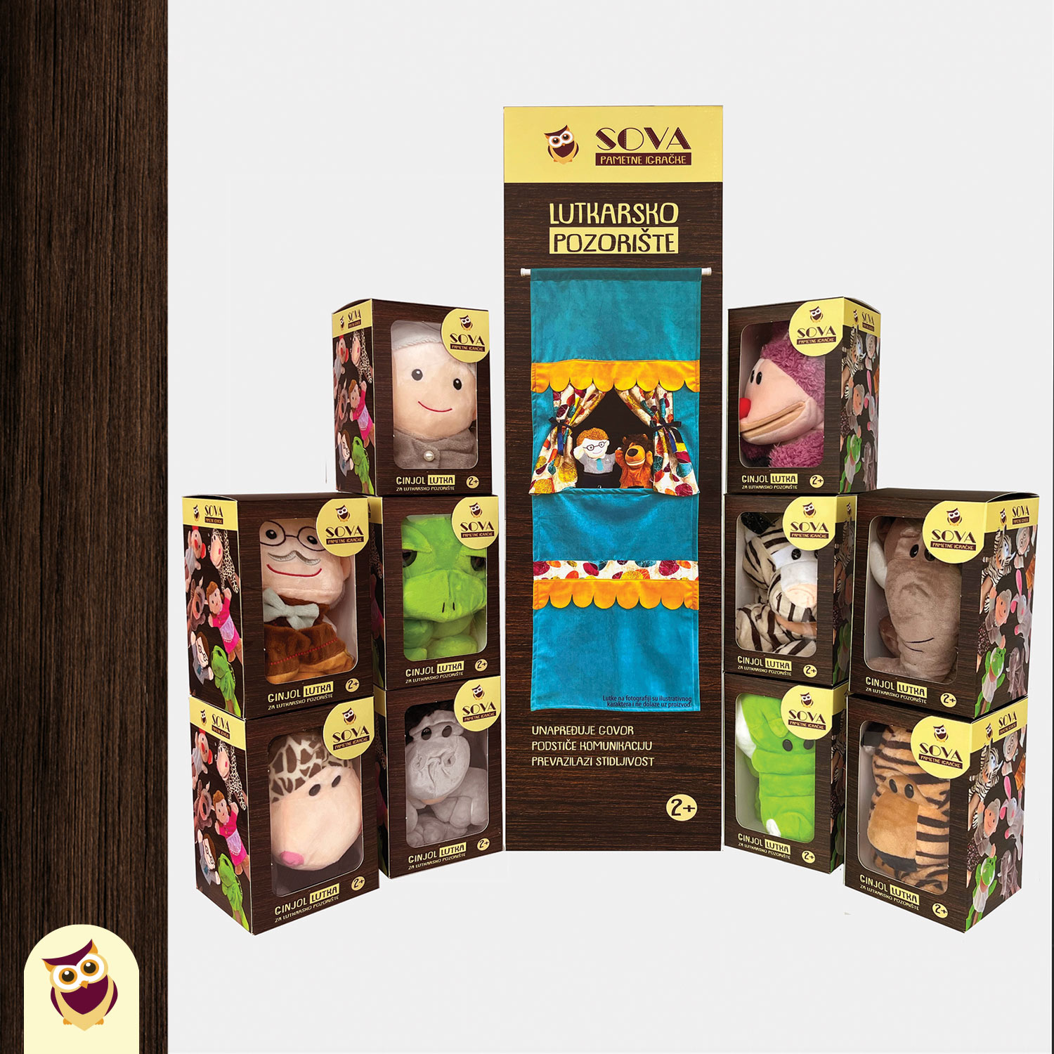 SOVA ginjol lutka za lutkarsko pozorište igračka 