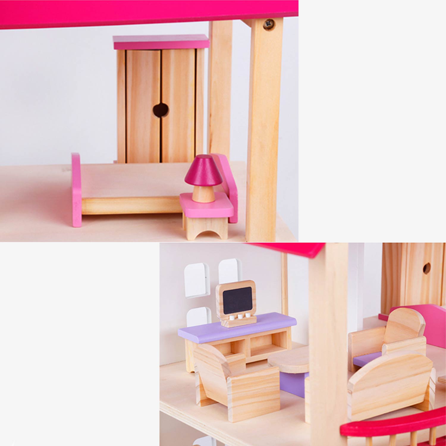 igračka za djevojčice drvena kućica za lutke 