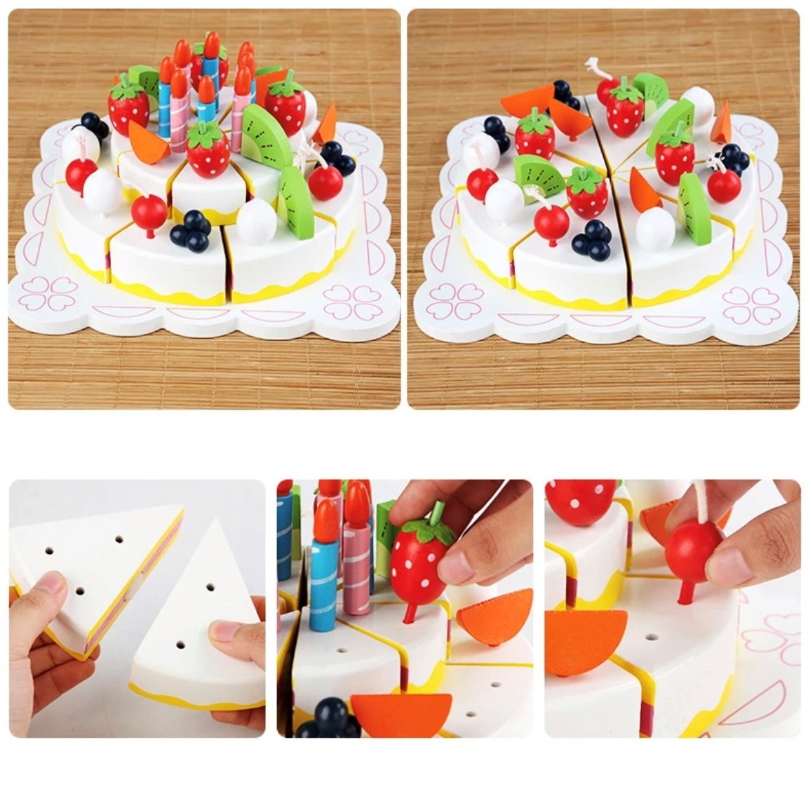 SOVA drvena torta za rođendan poklon za djevojčicu 