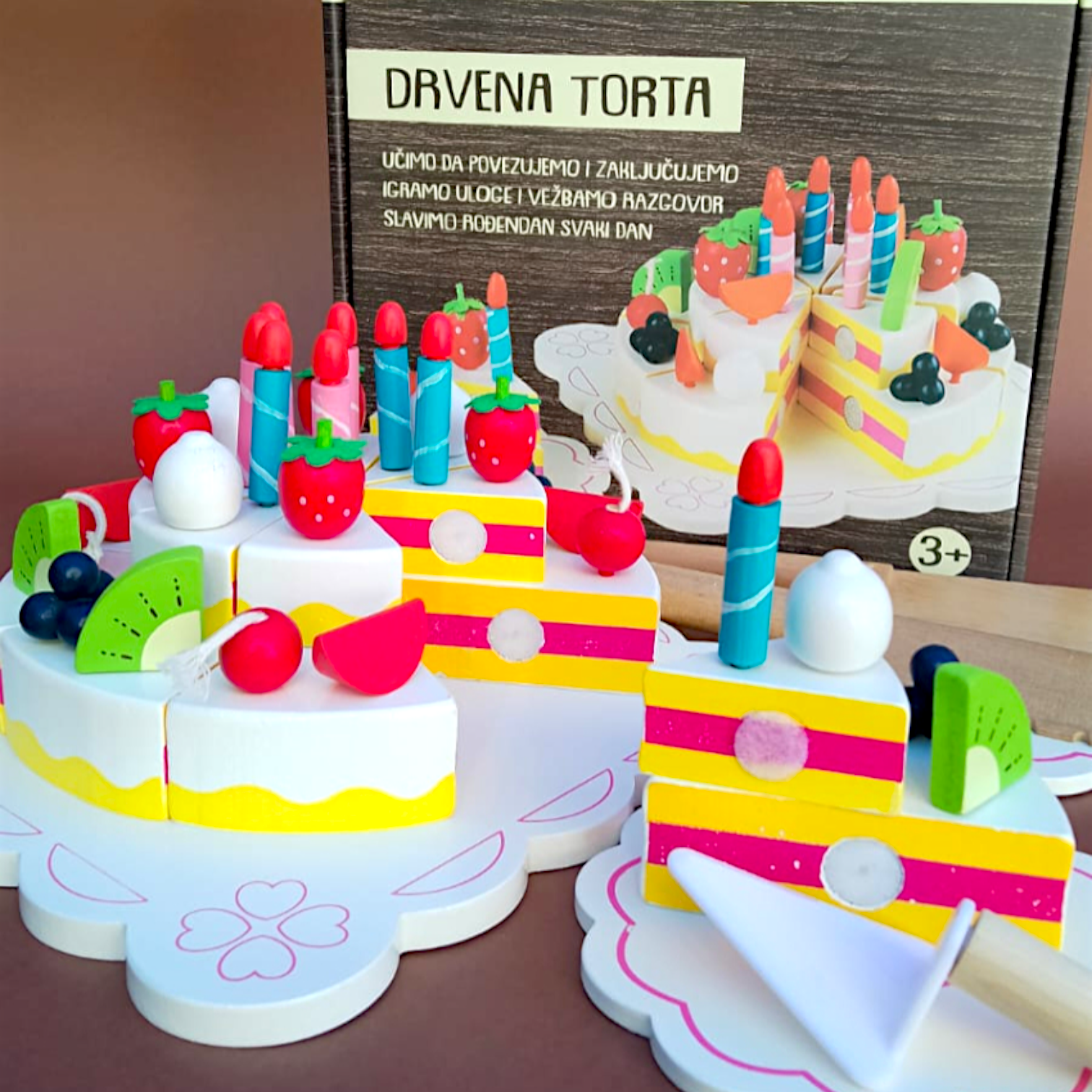 SOVA drvena torta za rođendan 