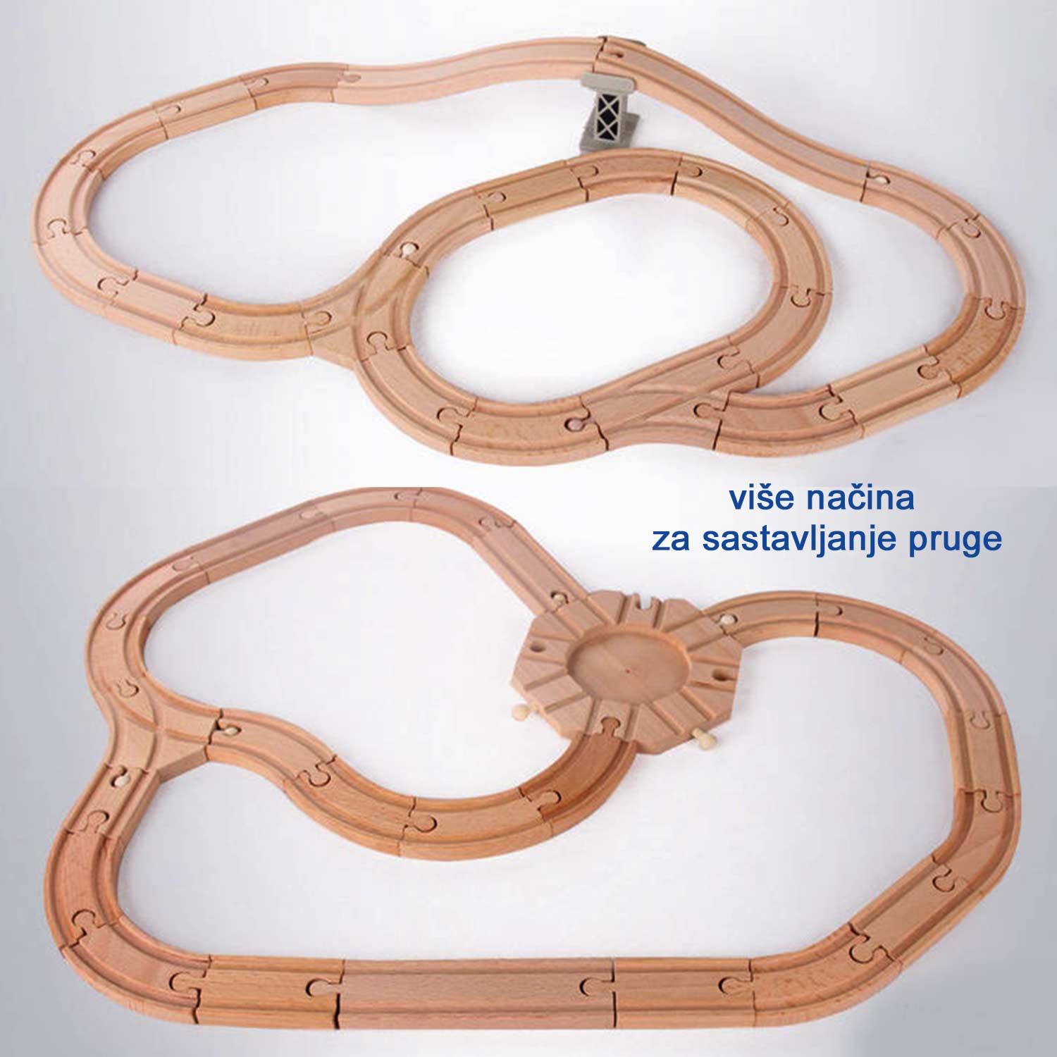 SOVA velika drvena pruga i voz   