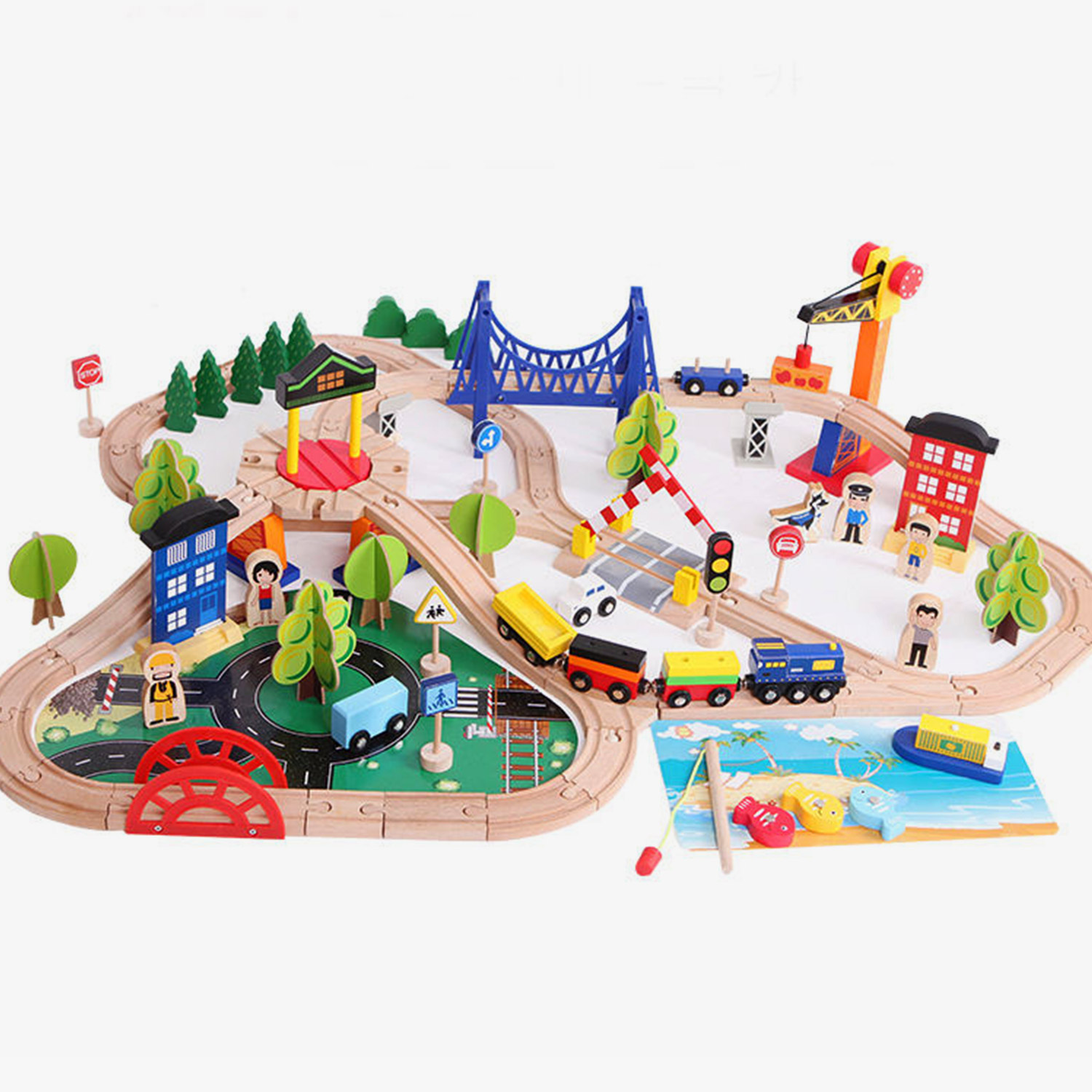 SOVA velika drvena pruga i voz   