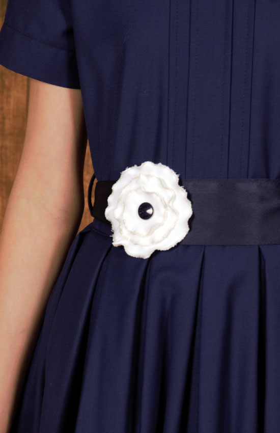 Teget svečana haljina za devojčice u vintaž stilu 