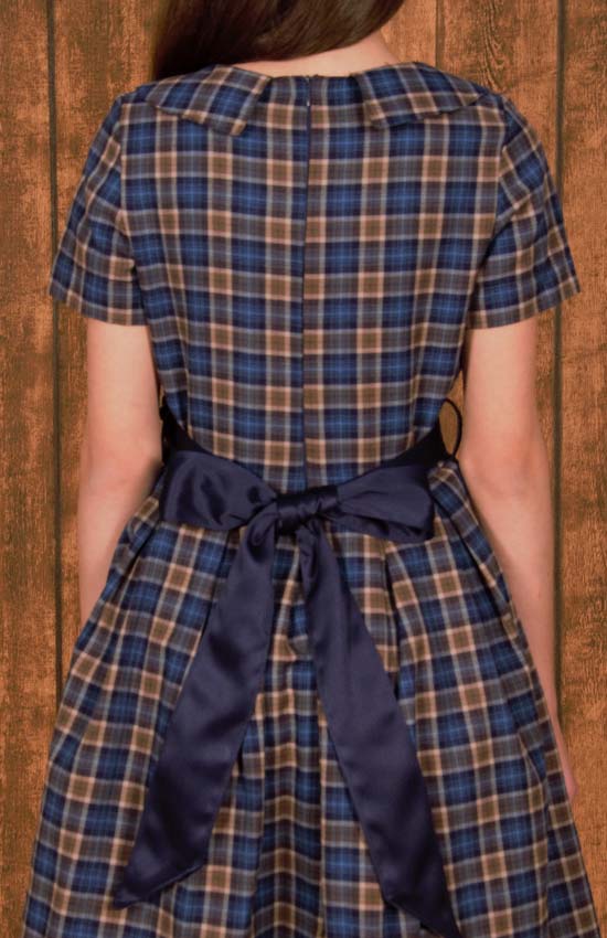 Teget braon svečana haljina za devojčice u vintaž stilu 