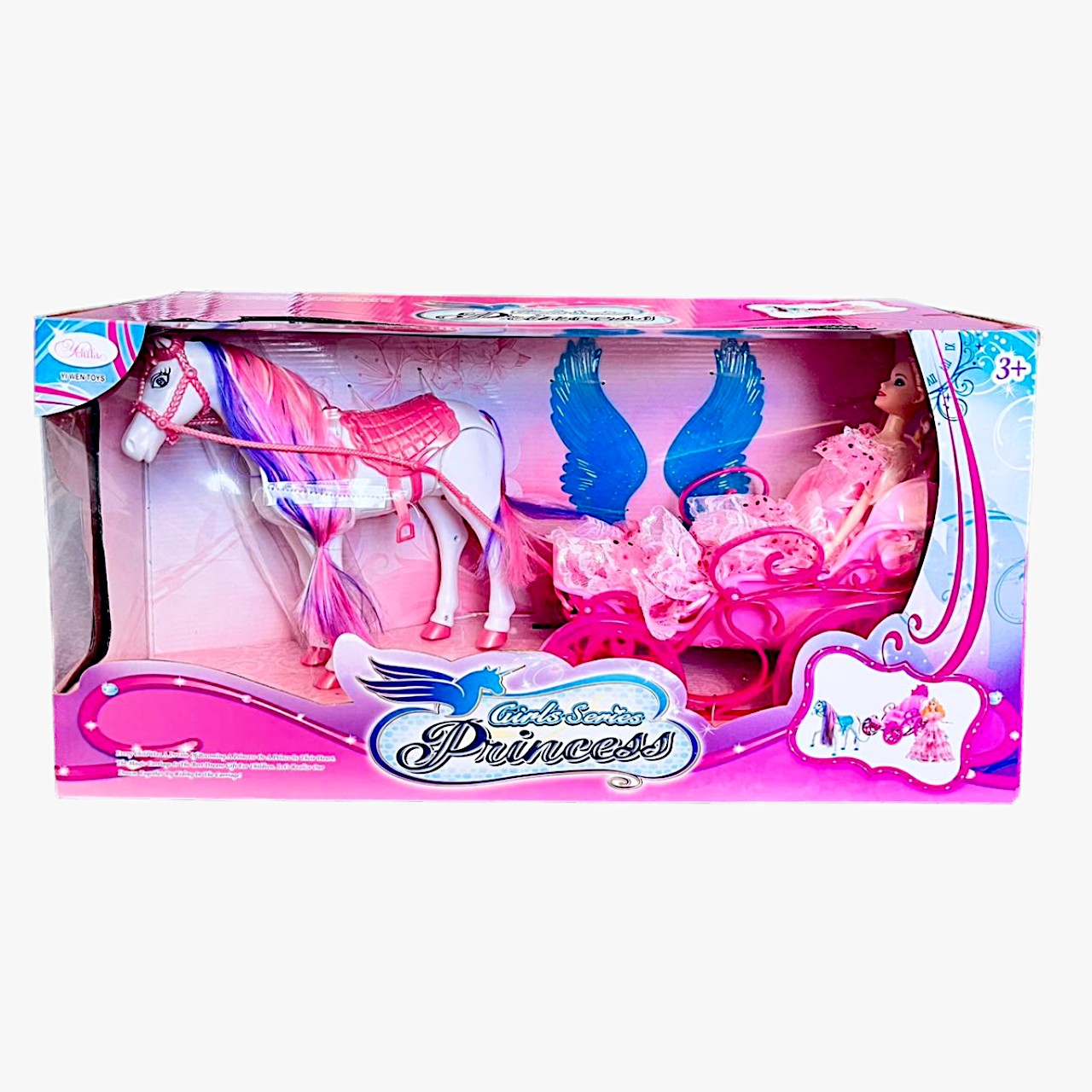 Igračka barbika sa kočijama 