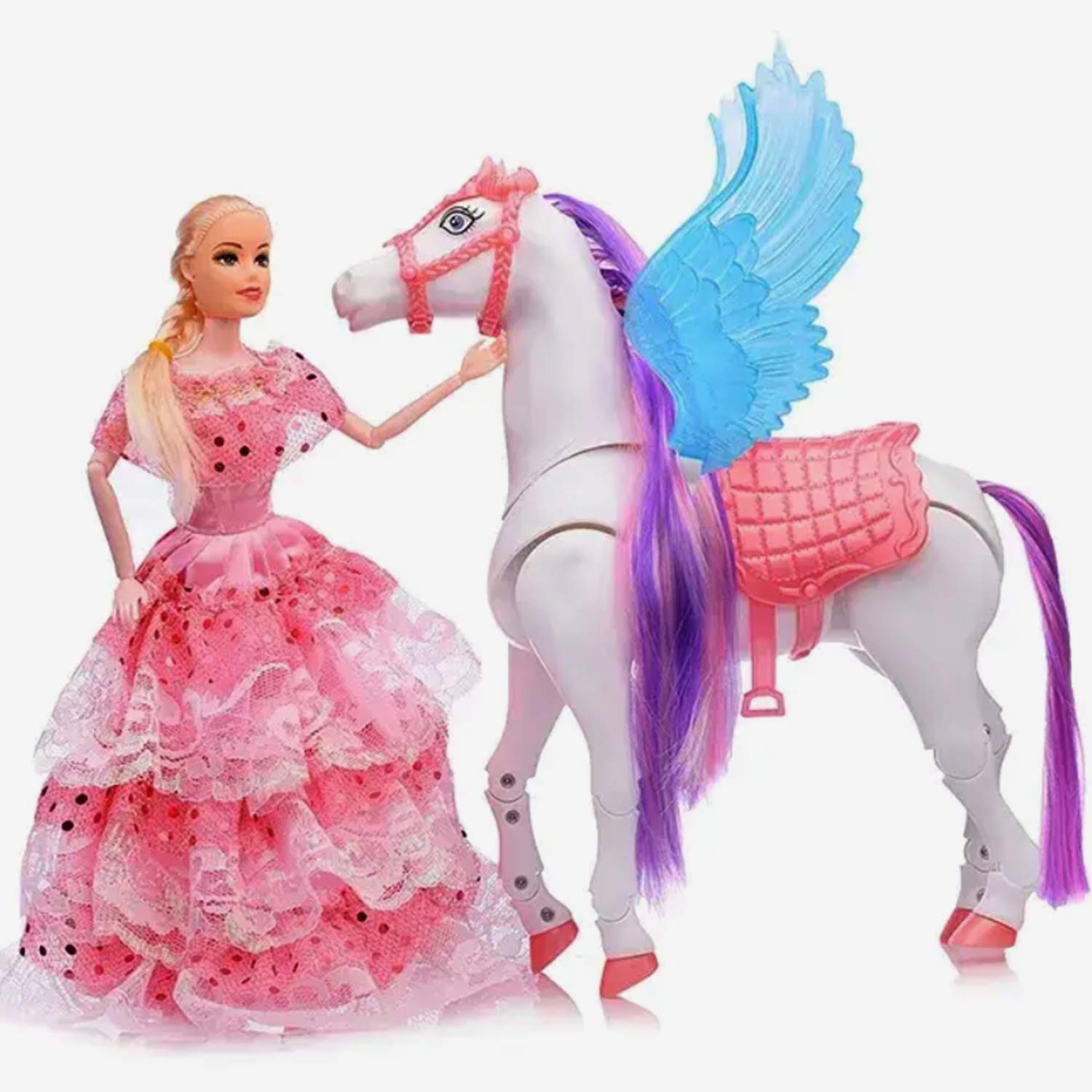 Igračka barbika sa kočijama 