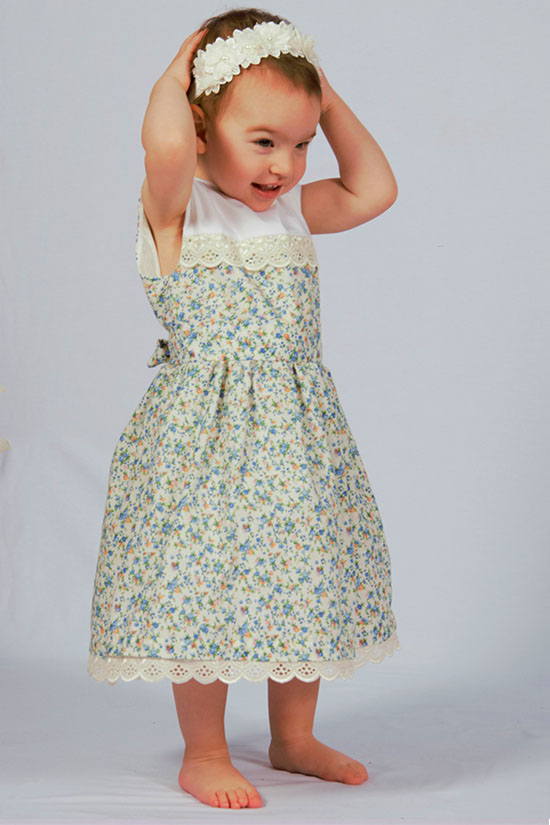 Letnja pamučna haljina sa cvetićima za devojčice 