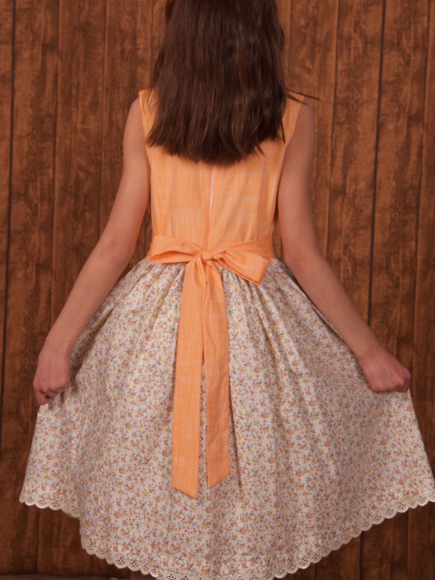 Letnja pamučna haljina sa cvetićima za devojčice 