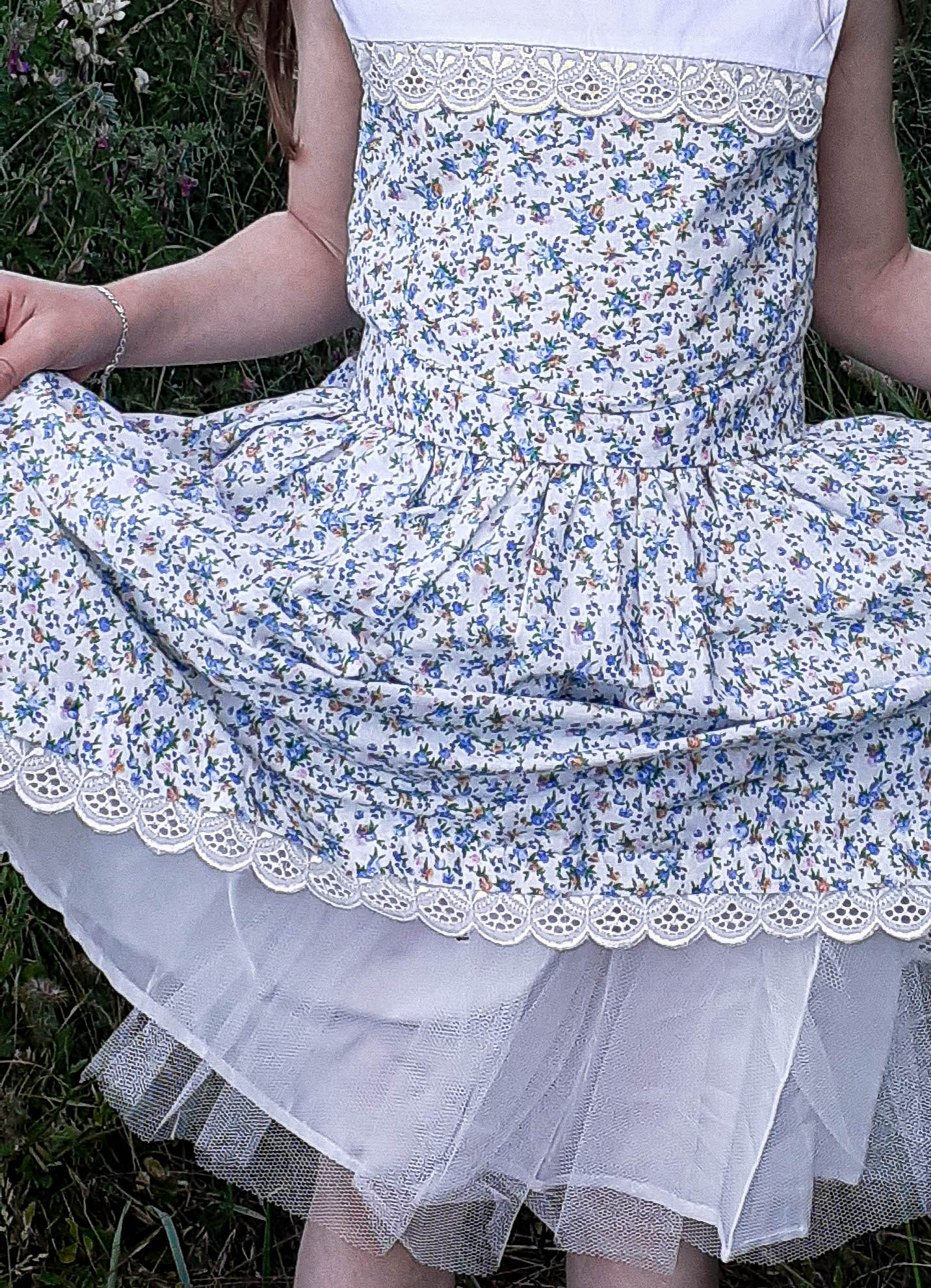 Letnja pamučna haljina sa cvetićima za devojčice 