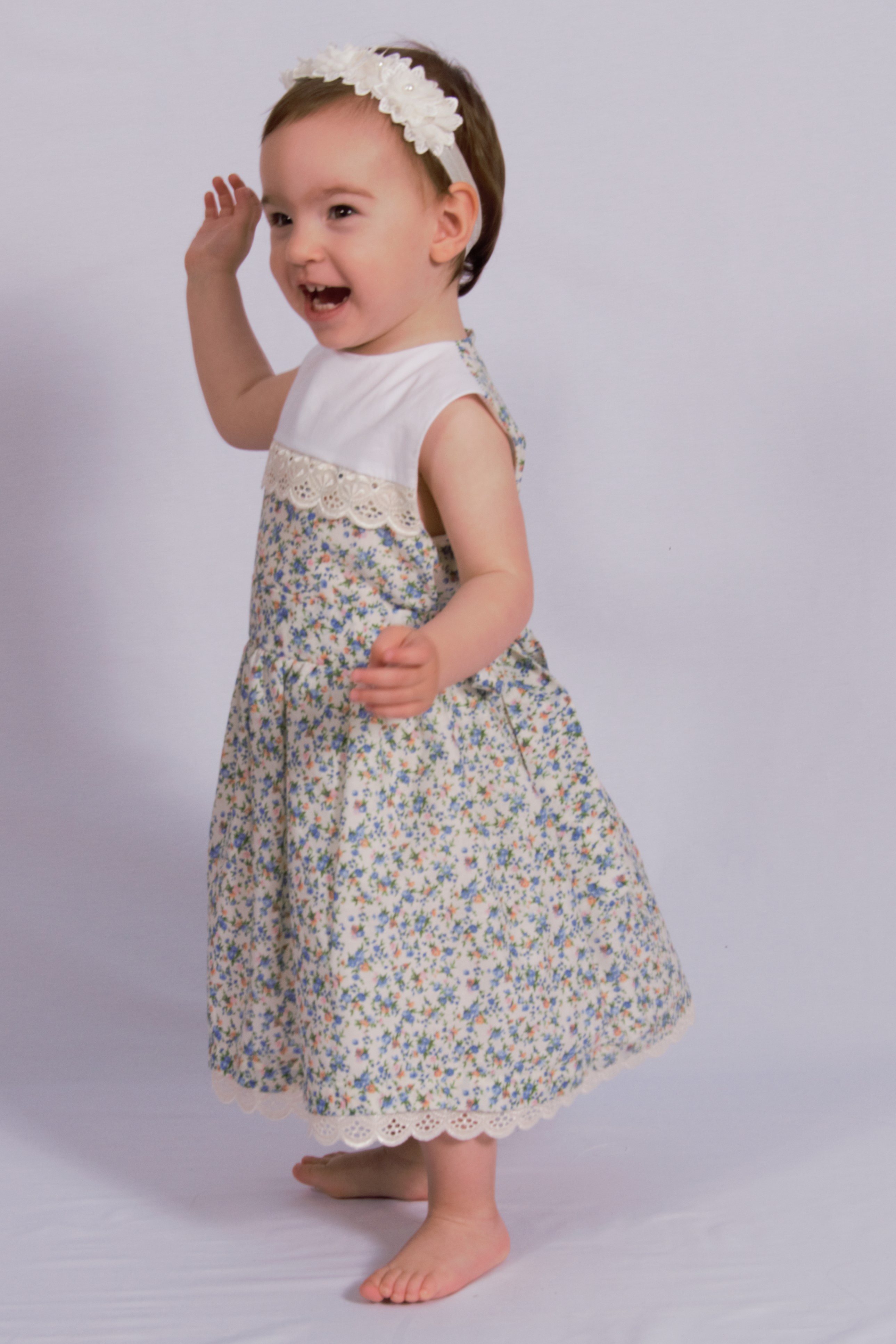 Letnja pamučna haljina sa cvetićima za devojčice 