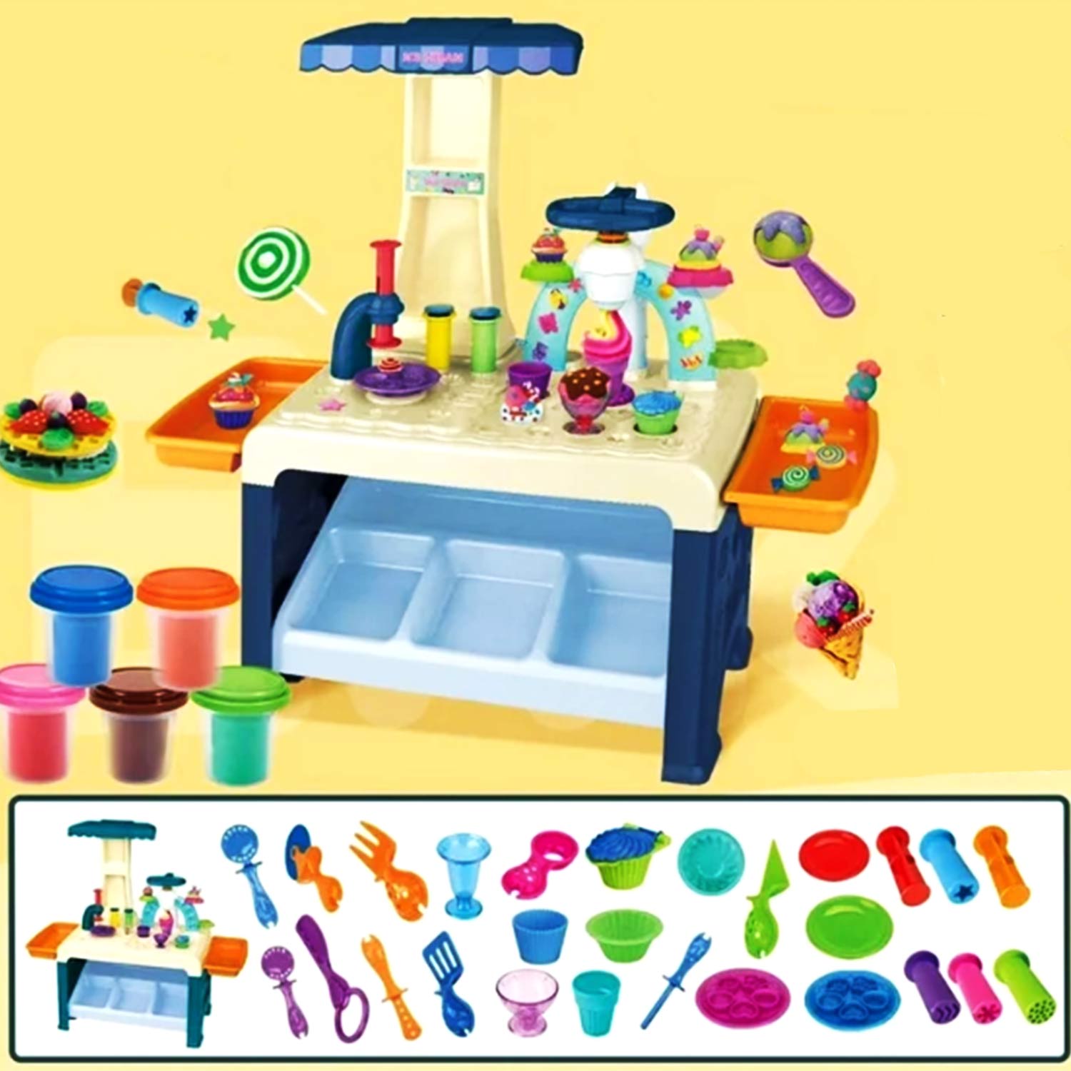 Plastelin sa stolom poslastičarnica igračka poklon za djevojčice i dječake 