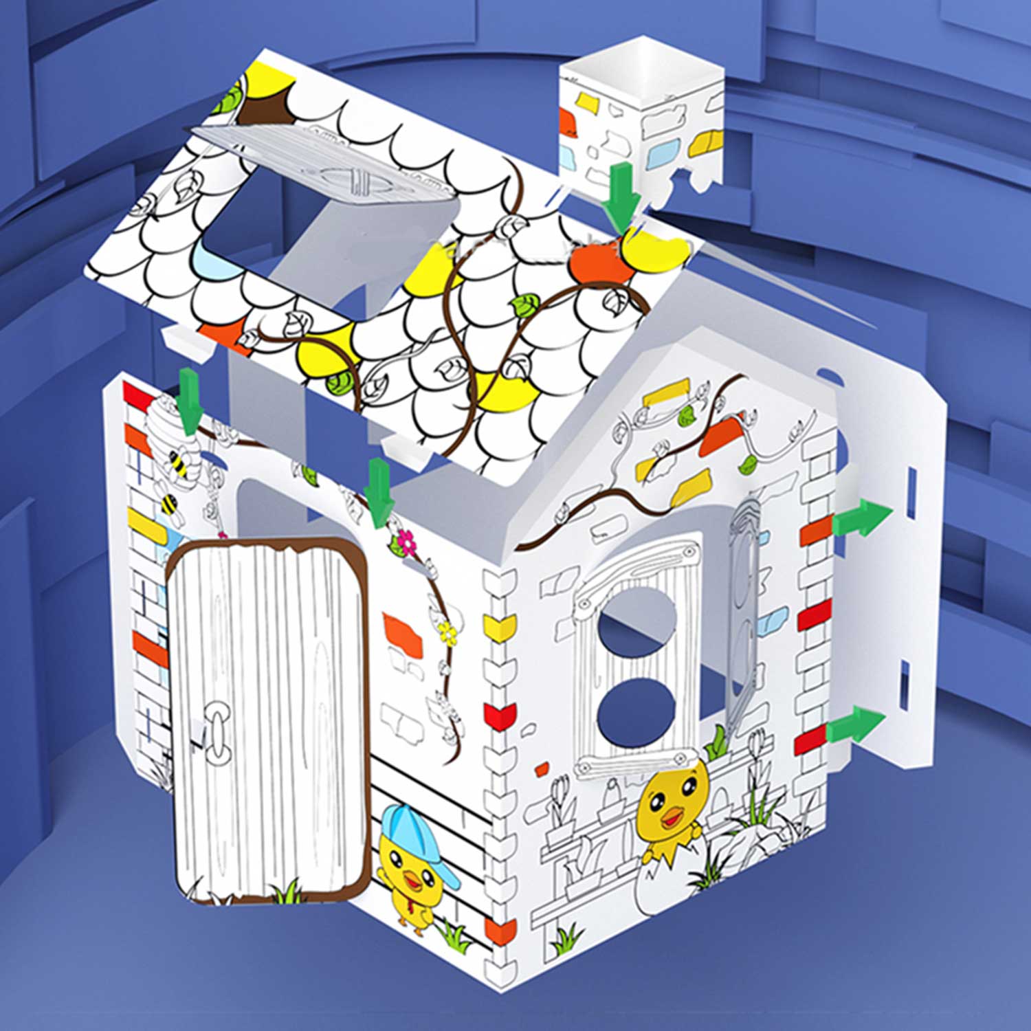 Kreativna igračka kuća od kartona za bojenje 