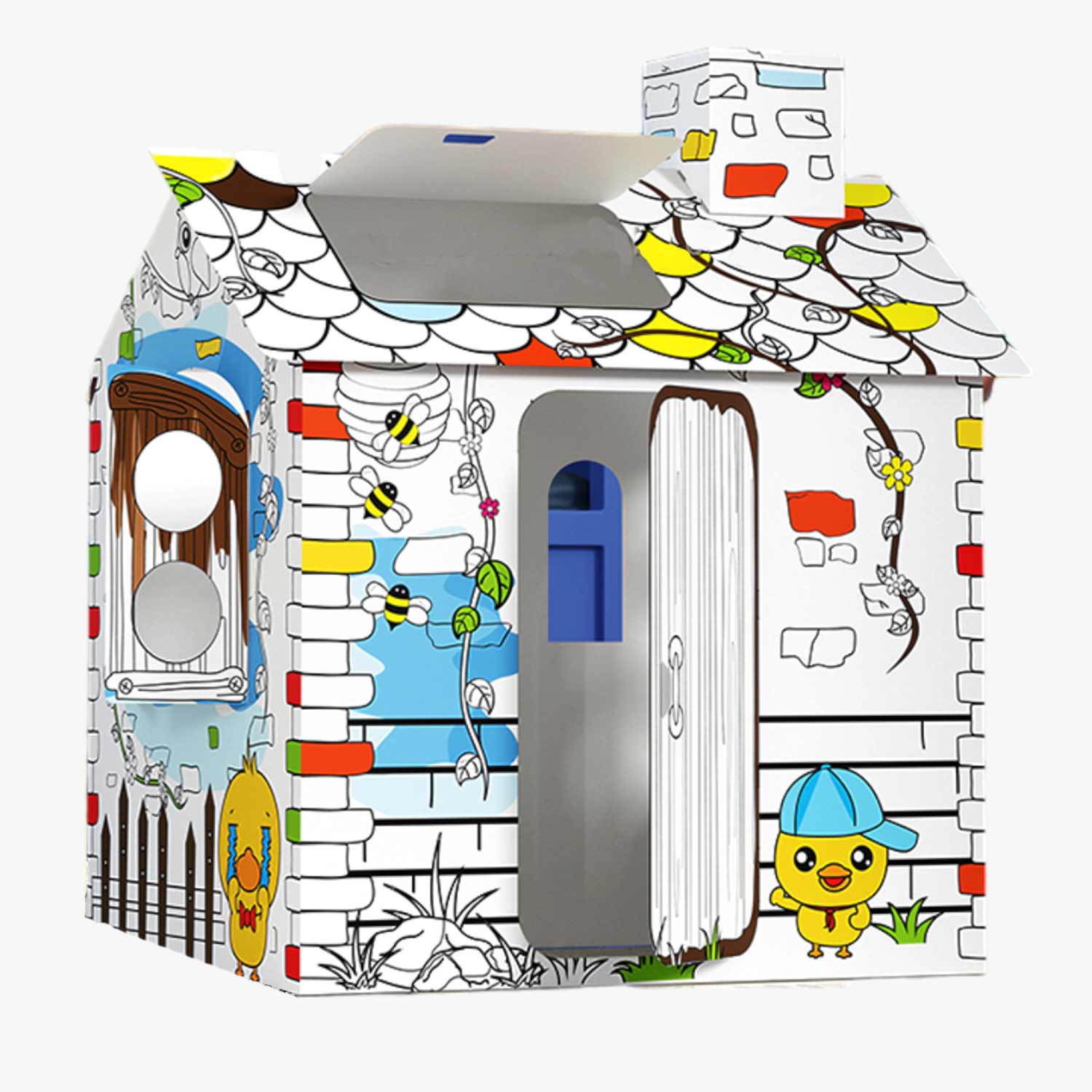 Kreativna igračka kuća od kartona za bojenje  