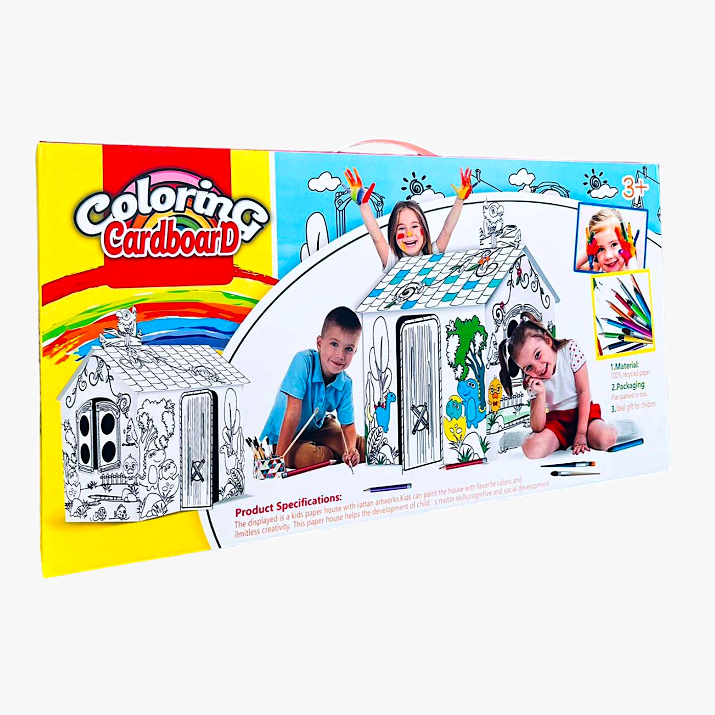 Kreativna igračka kuća od kartona za bojenje 
