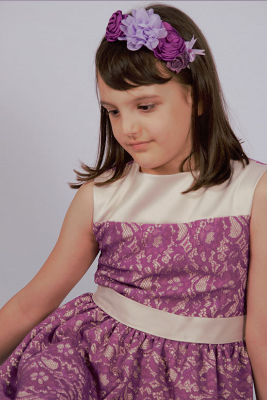Svečana ljubičasta haljina za devojčice  