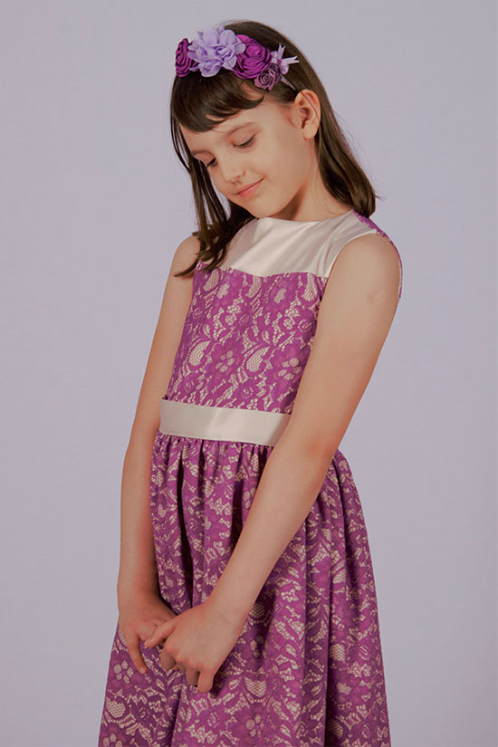 Svečana ljubičasta haljina za devojčice  