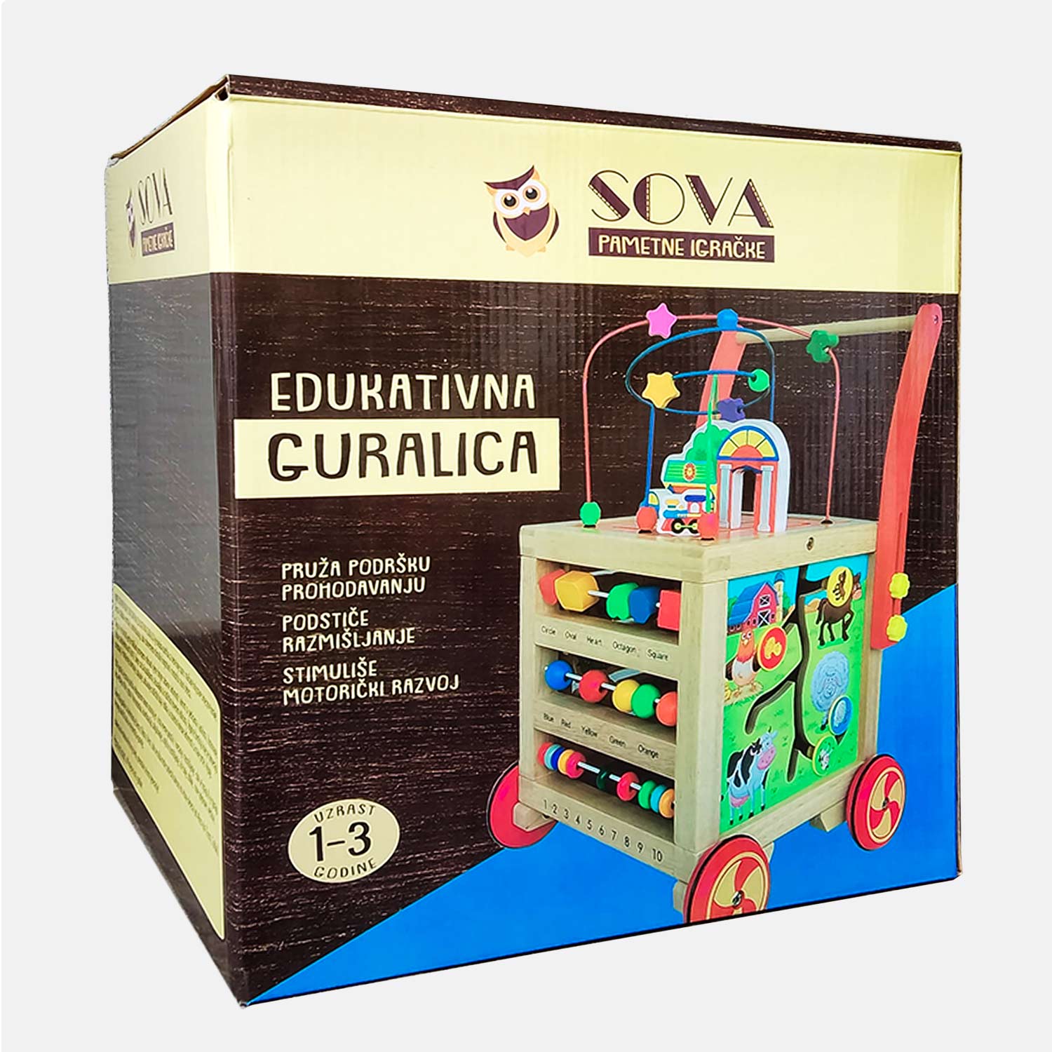 SOVA edukativna guralica hodalica igračka za bebe 