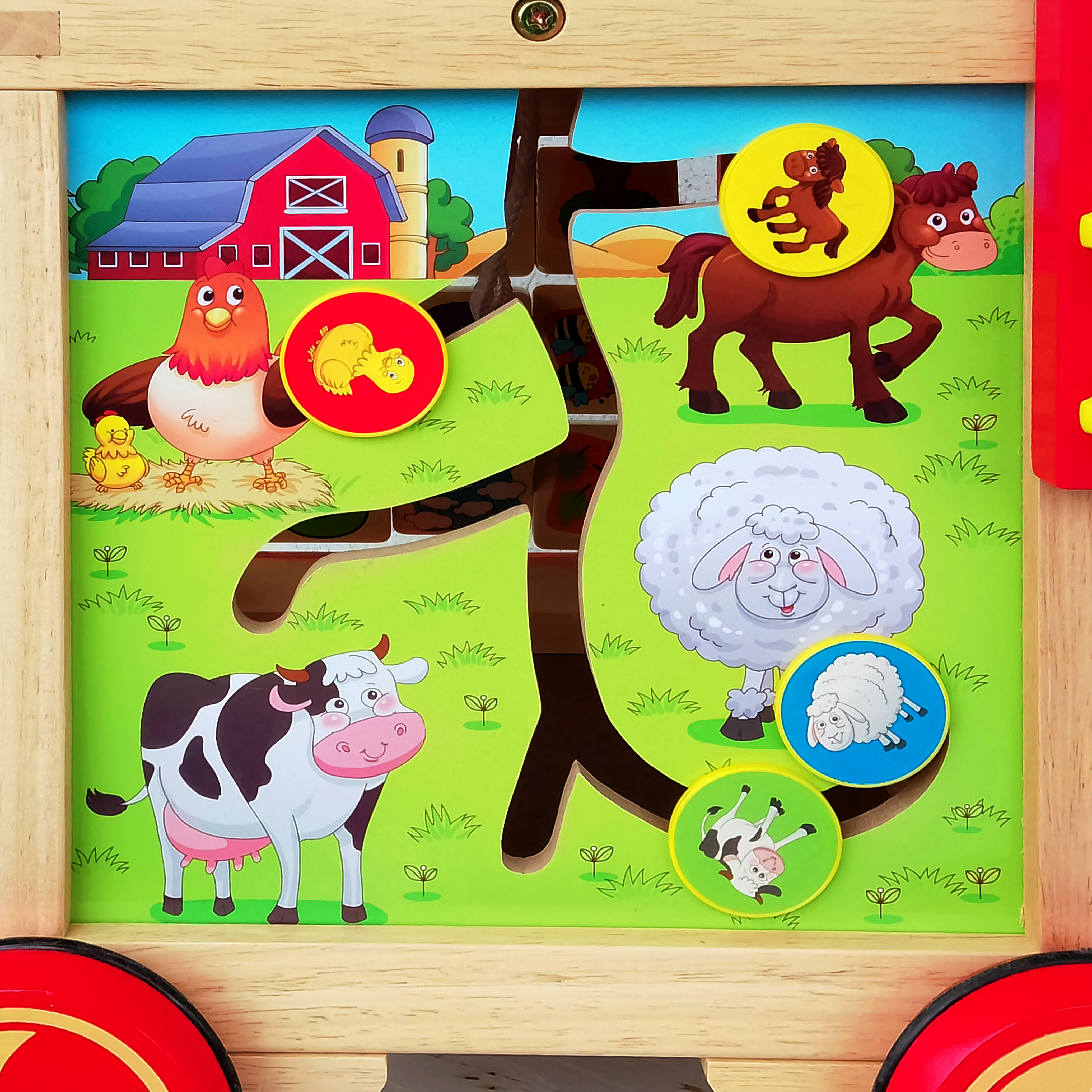 edukativna drvena guralica za bebe, podrska prohodavanju 