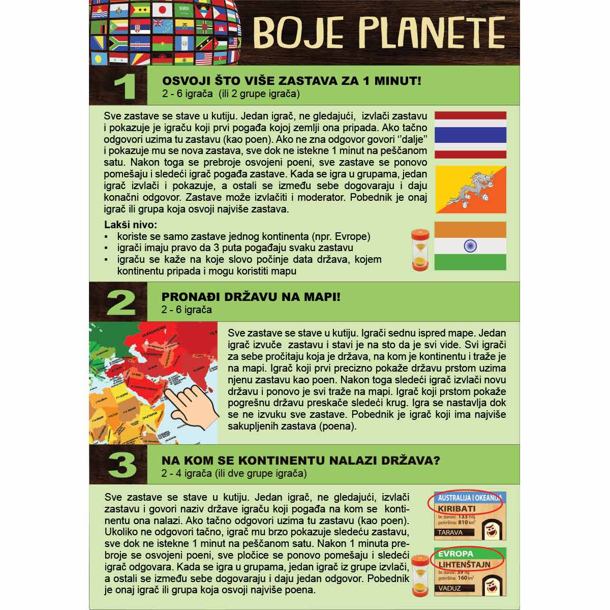 SOVA drustvena igra Boje planete - zastave sveta 