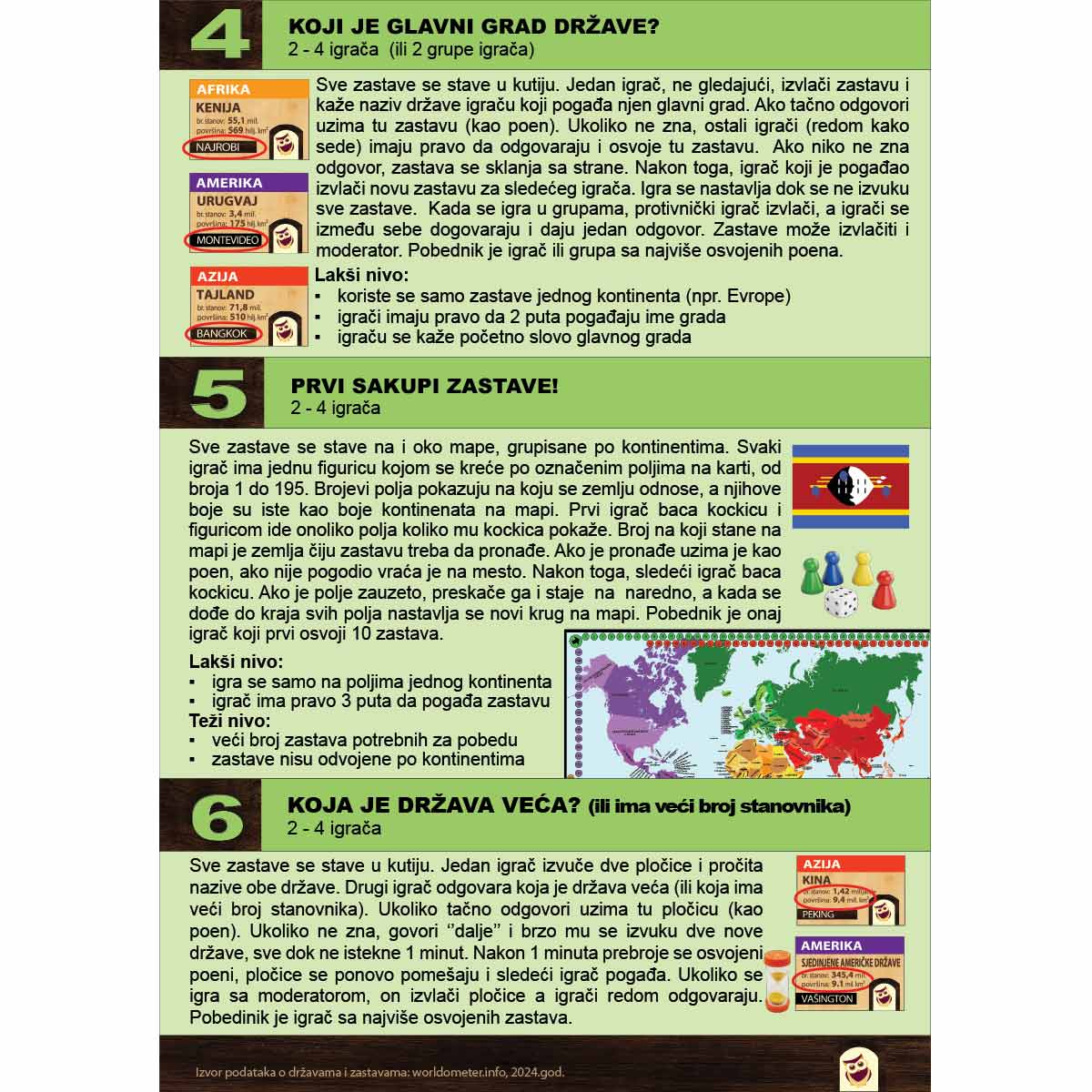 SOVA drustvena igra Boje planete - zastave sveta 