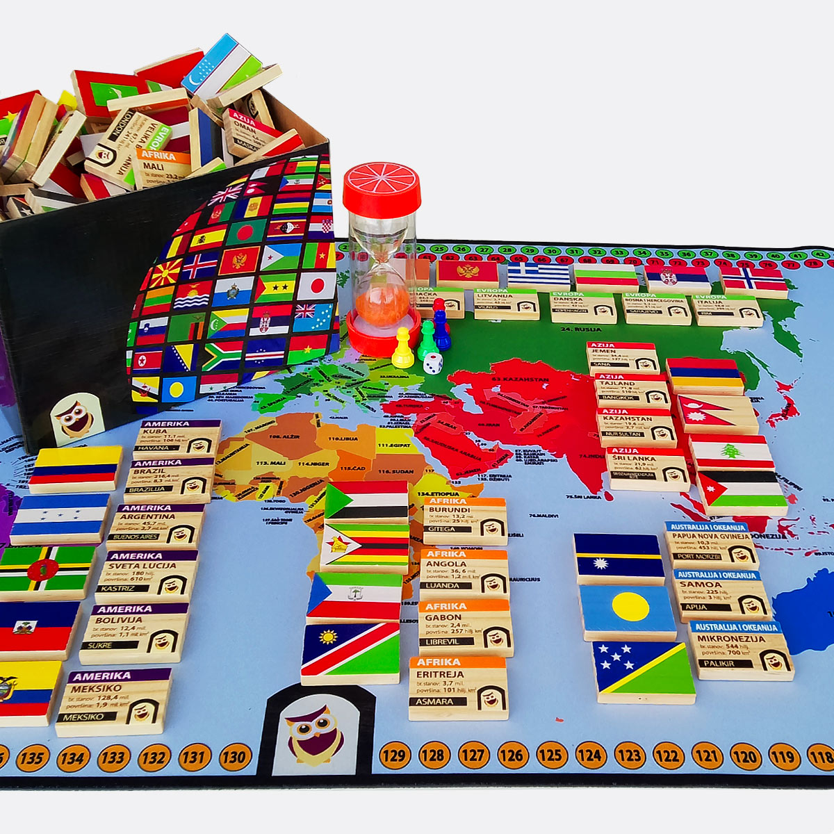 SOVA drustvena igra Boje planete - zastave sveta 