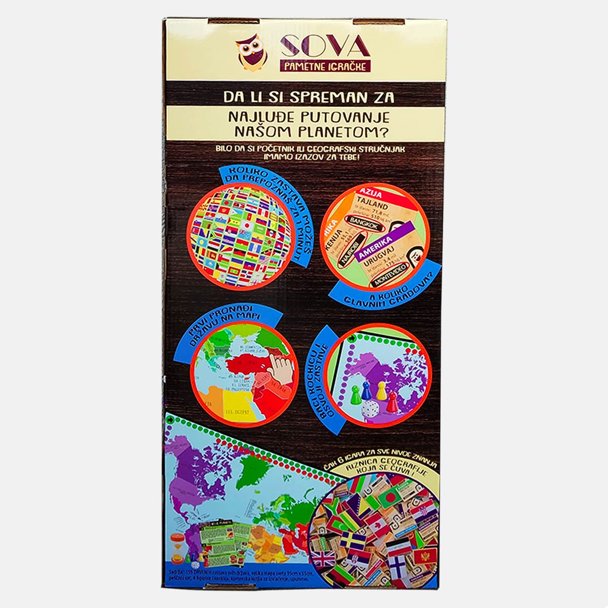 SOVA drustvena igra Boje planete - zastave sveta 