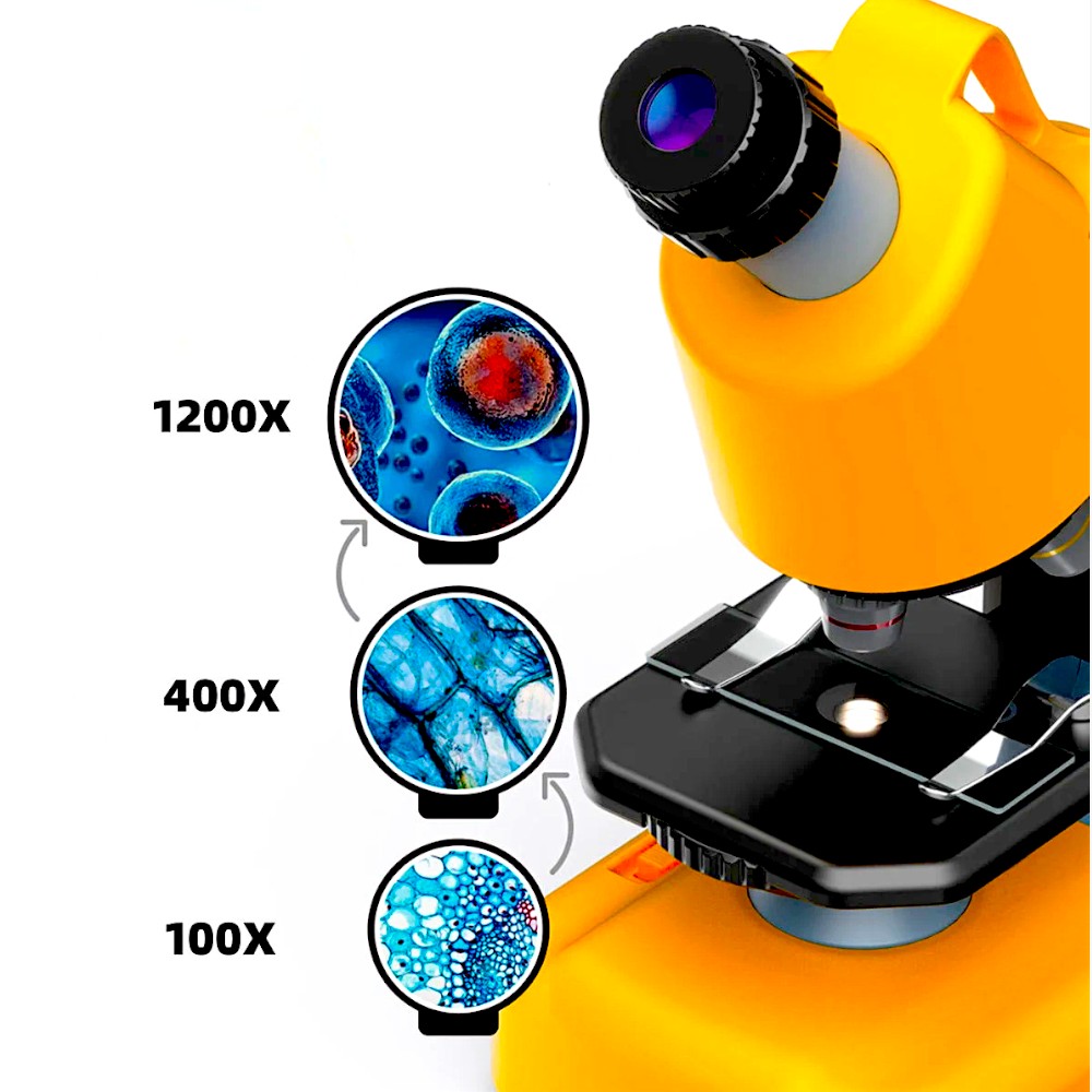 Mikroskop igračka sa velikim uvećanjem do 1200 puta 