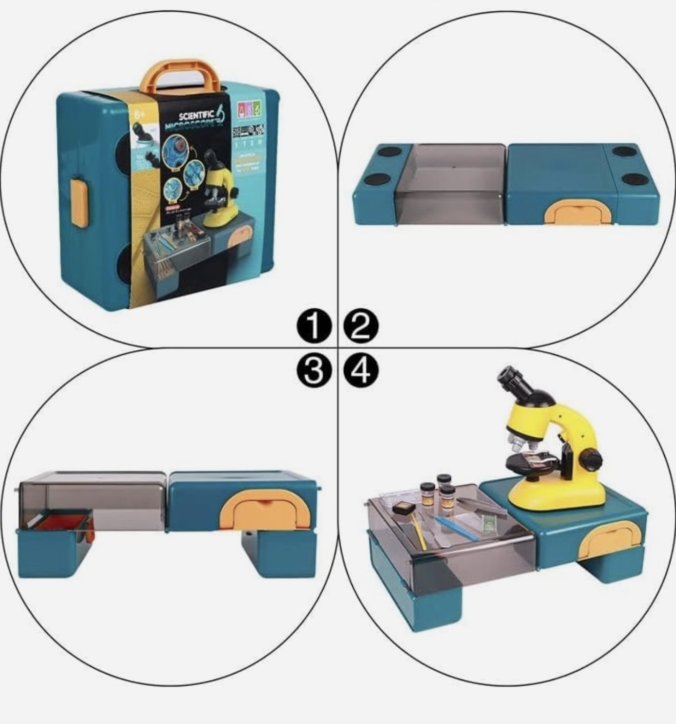 Mikroskop igračka sa velikim uvećanjem do 1200 puta 