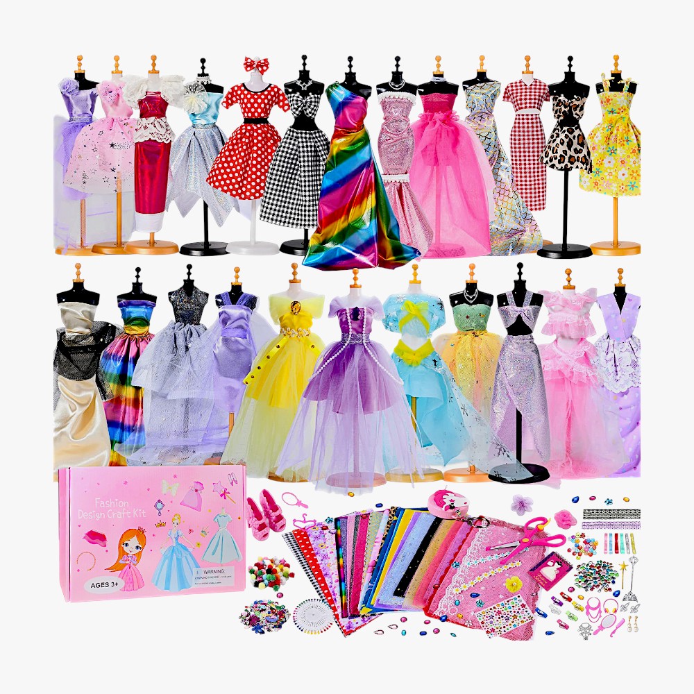 Kreativni set za djevojčice – modni dizajn i šivenje sa lutkom i dodacima 