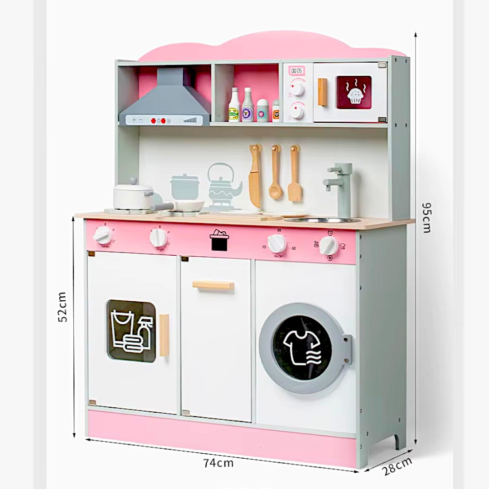 Velika drvena kuhinja sa veš mašinom,   95cm visina 