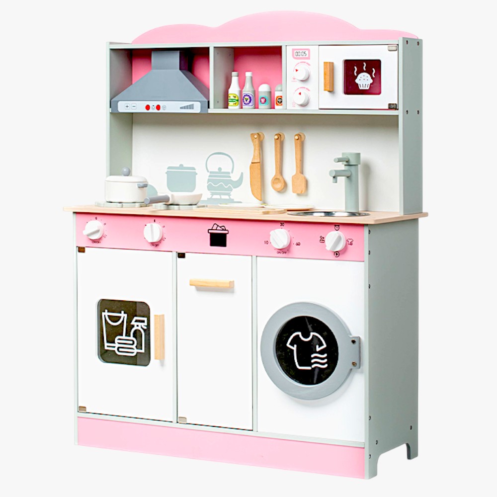 Velika drvena kuhinja sa veš mašinom,   95cm visina 