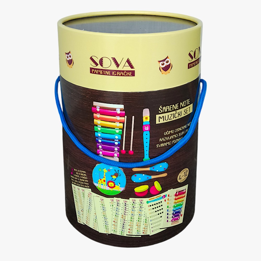 SOVA  šarene note - muzički set za djecu 