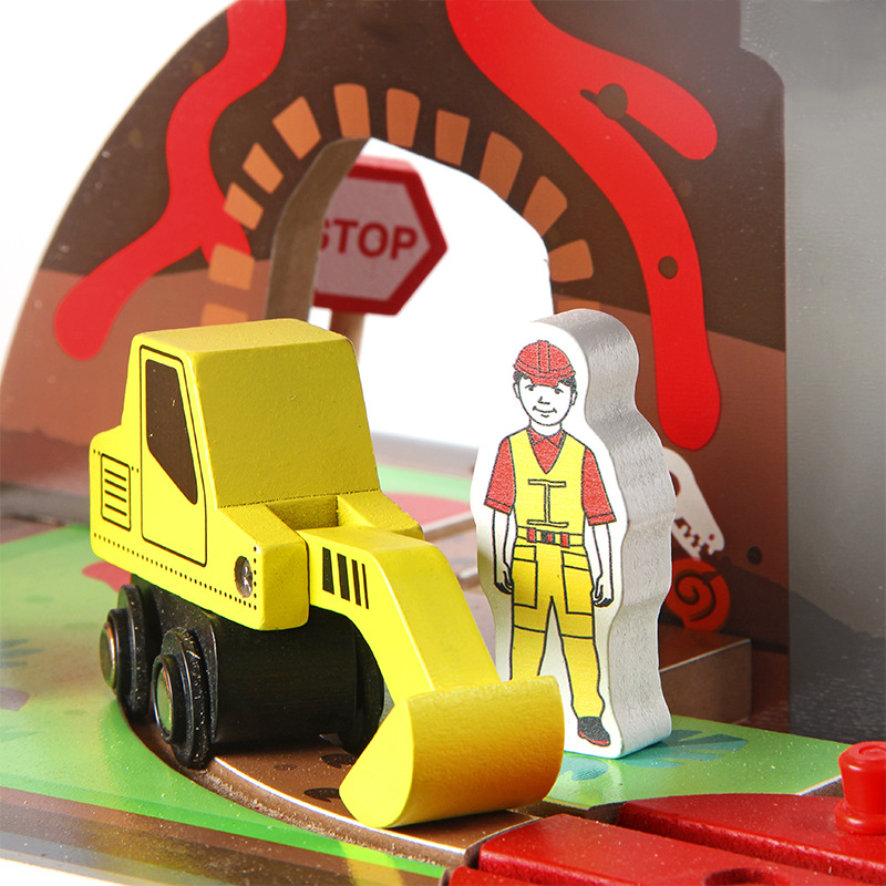 Velika drvena garaža sa kranom i liftom 99cm * 71cm 