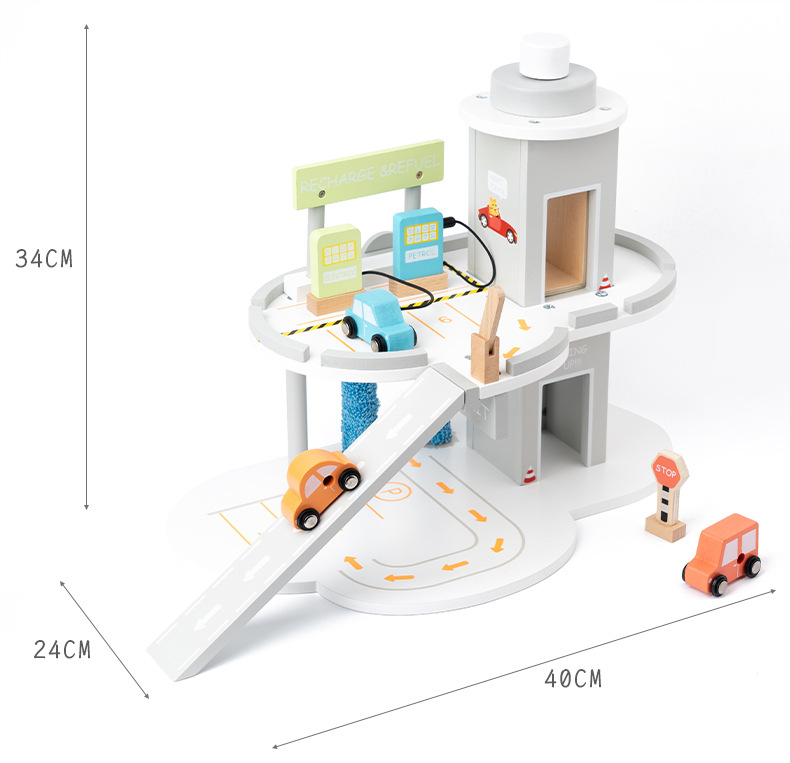 Garaža drvena siva na dva sprata 