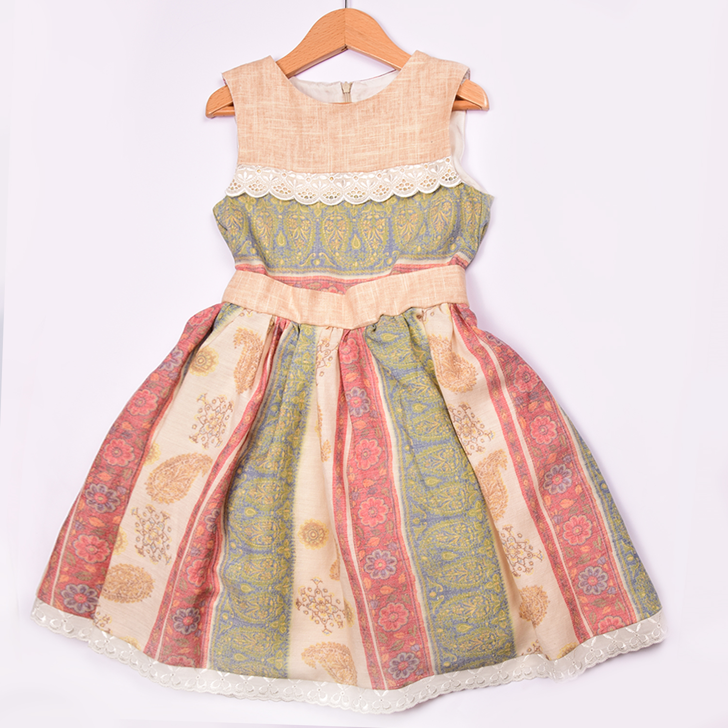 Letnja lanena haljina za devojčice   